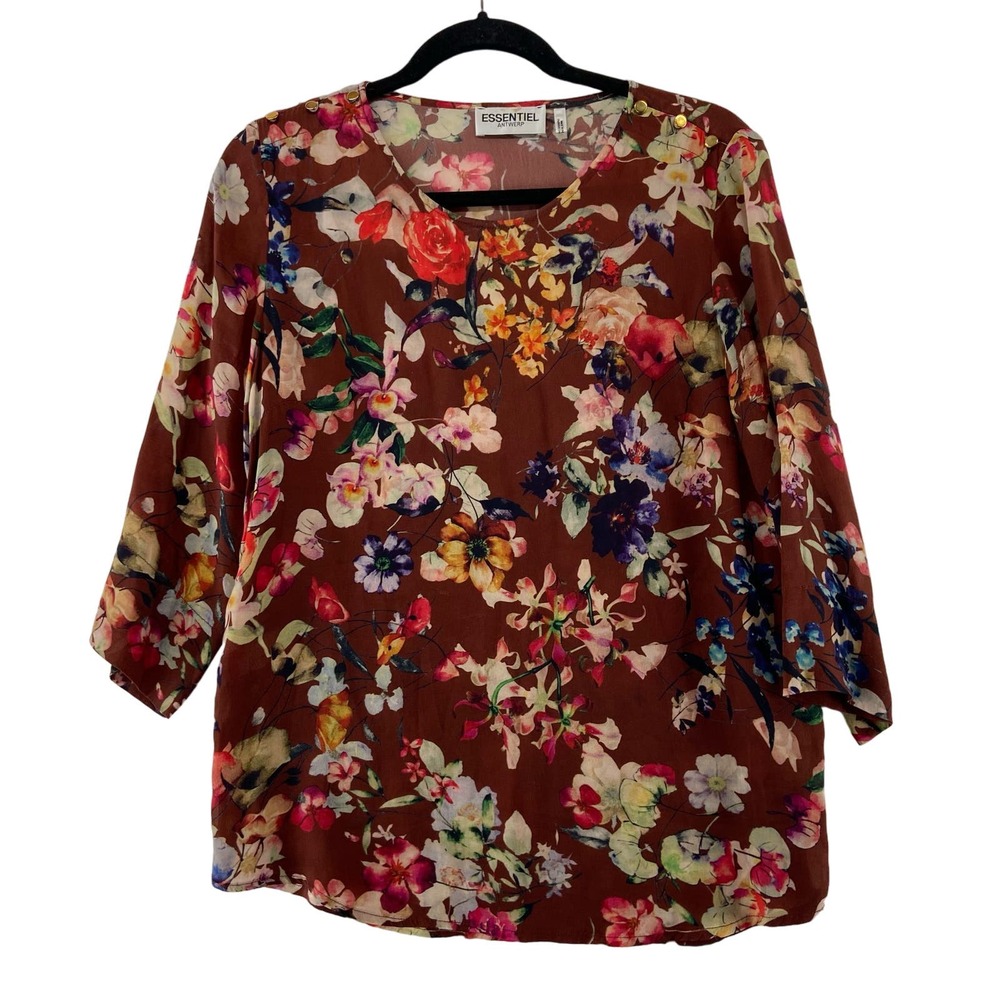 Essential Antwerp‎ Size US 6 Brown Floral Top